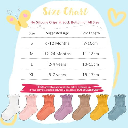 Witwot Baby Girls Boys Ruffles Ankle Socks Toddler Cotton Dress Sock 6M - 7Y - 8