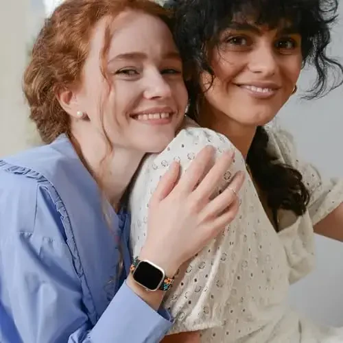 Witzon Floral Band Compatible with Apple Watch Bands For Women 40mm 41mm 38mm 42mm 44mm 45mm 46mm 49mm, Engraved Cute Flower Silicone Inlay Dressy Strap for iWatch Series 10 9 8 7 6 5 4 3 2 SE Ultra - 6