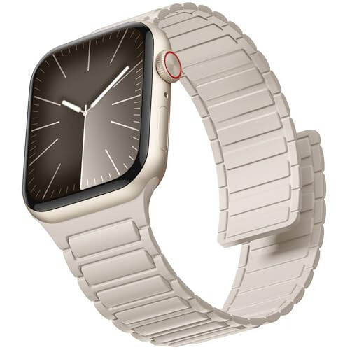 Witzon Manyetik Bant Apple Watch 45mm Erkek 44mm 42mm 41mm 40mm 38mm 49mm Kadınlar ile Uyumlu, Spor Silikon Kayış Güçlü Manyetik Bağlantı Bileklik iWatch Serisi 9 8 7 6 5 4 3 1 SE Ultra 2 için - 1