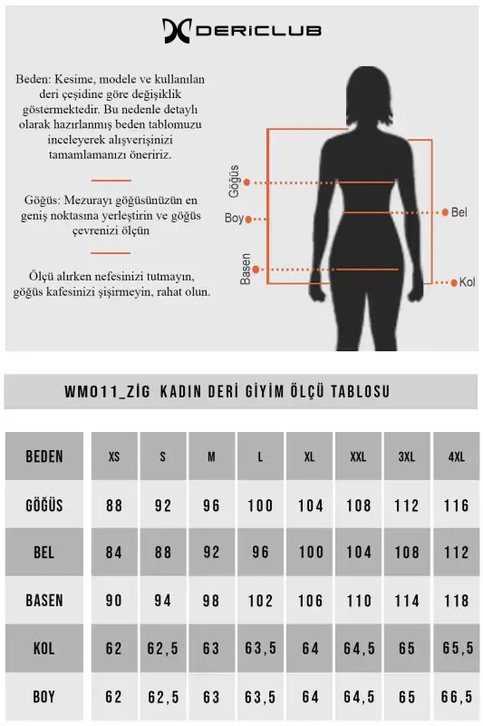 Wm011 Haqiqiy Teri Ayollar Blazer Kurtkasi Qora-QORA - 2