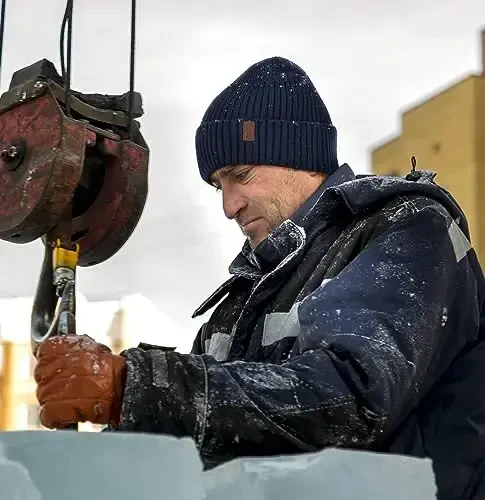 Wmcaps Erkaklar Ayollar uchun issiq shapka, jun bilan qoplangan shapka Issiq qishki shapkalar Unisex moda trikotaj manjetli shapka - 4