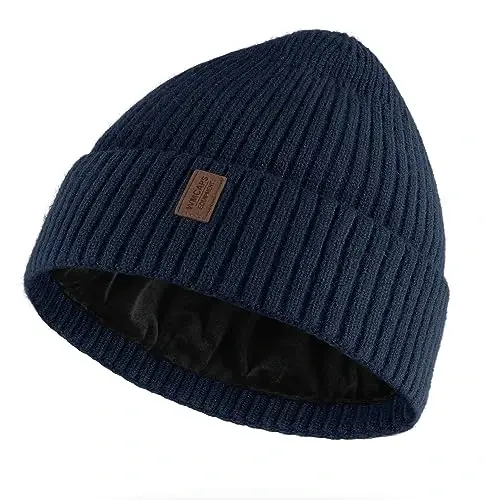 Wmcaps erkaklar ayollar uchun issiq shapka, jun bilan qoplangan shapka, issiq qishki shapkalar, unisex moda trikotaj manjetli shapka - 1