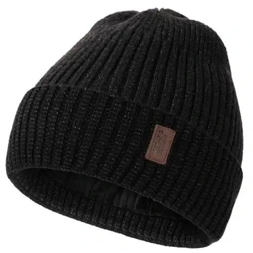 Wmcaps erkaklar va ayollar uchun issiq shapka, jun bilan qoplangan shapka, issiq qishki shapkalar, unisex moda trikotaj manjetli shapka - 1