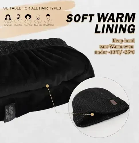 Wmcaps erkaklar va ayollar uchun issiq shapka, jun bilan qoplangan shapka, issiq qishki shapkalar, unisex moda trikotaj manjetli shapka - 2