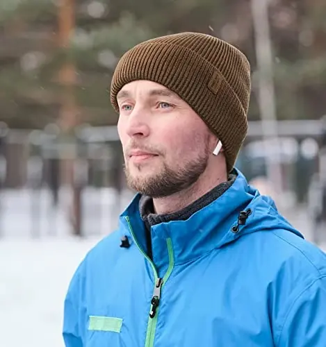 Wmcaps Erkаklаr vа Ayollar uchun qishki shapka, Fleece astarli yumshoq issiq trikotaj shapka Ski Stocking манжетли shapka - 4