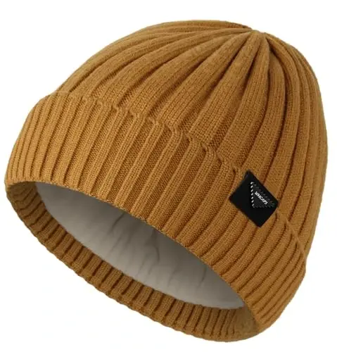 Wmcaps Erkaklar va ayollar uchun qishki trikotaj shapkalar, Fleece astarli shapka, issiq paypoqli shapka, yumshoq issiq chang'i shapkalari Unisex 