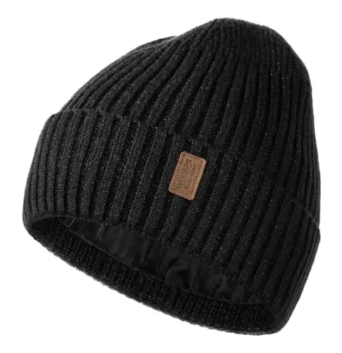 Wmcaps Warm Beanie for Men Women, Fleece Lined Beanie Warm Winter Caps Unisex Fashion Knit Cuffed Cap - WMCAPS