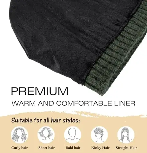 Wmcaps Winter Beanie Knitted Hats for Men Women, Fleece Lined Beanie Warm Stocking Cap Soft Warm Ski Hats Unisex - 2