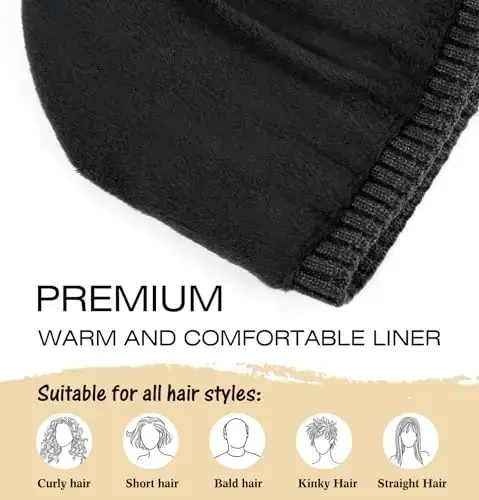 Wmcaps Winter Beanie Knitted Hats for Men Women, Fleece Lined Beanie Warm Stocking Cap Soft Warm Ski Hats Unisex - Wmcaps (1)