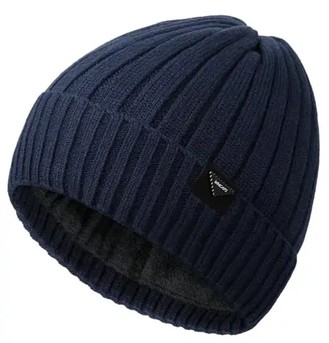 Wmcaps Winter Beanie Knitted Hats for Men Women, Fleece Lined Beanie Warm Stocking Cap Soft Warm Ski Hats Unisex 