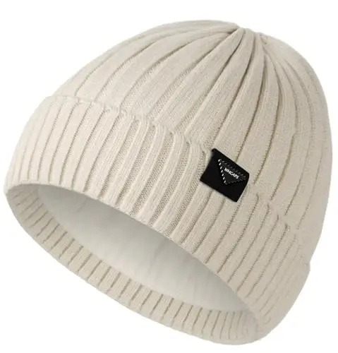 Wmcaps Qishki Beanie Erkaklar Ayollar uchun Trikotaj Shlyapalar, Jun Qoplamali Beanie Issiq Paypoq Qalpog'i Yumshoq Issiq Chang'i Shlyapalari Uniseks - WMCAPS