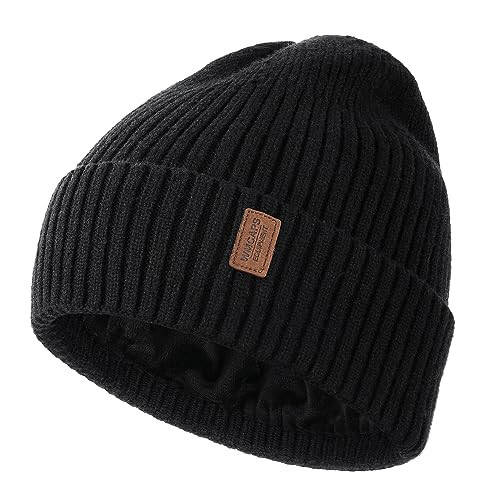 Wmcaps Warm Beanie for Men Women, Fleece Lined Beanie Warm Winter Caps Unisex Fashion Knit Cuffed Cap - 1