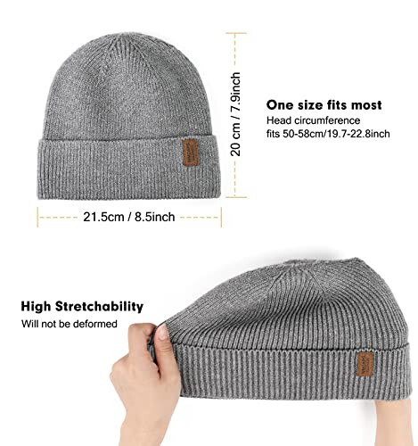 Wmcaps Winter Beanie for Men Women, Fleece Lined Beanie Soft Warm Knit Hat Ski Stocking Cuffed Cap - 3