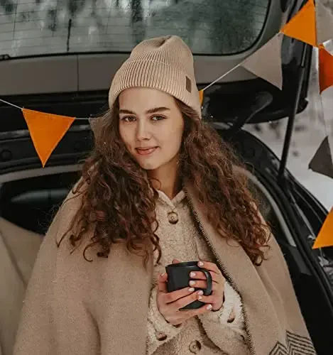 Wmcaps Winter Beanie for Men Women, Fleece Lined Beanie Soft Warm Knit Hat Ski Stocking Cuffed Cap - 4