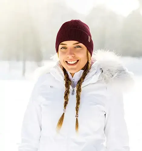 Wmcaps Winter Beanie for Men Women, Fleece Lined Beanie Soft Warm Knit Hat Ski Stocking Cuffed Cap - 4