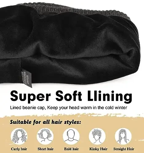 Wmcaps Winter Beanie for Men Women, Fleece Lined Beanie Soft Warm Knit Hat Ski Stocking Cuffed Cap - 2