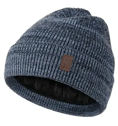 Wmcaps Winter Beanie for Men Women, Fleece Lined Beanie Soft Warm Knit Hat Ski Stocking Cuffed Cap - WMCAPS