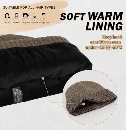 Wmcaps Winter Beanie for Men Women Fleece Lined Hat Warm Cuffed | Ultra soft and cozy feel, unisex knit, ideal for cold weather, holiday gifts, outdoor work, dog walking - Wmcaps (1)