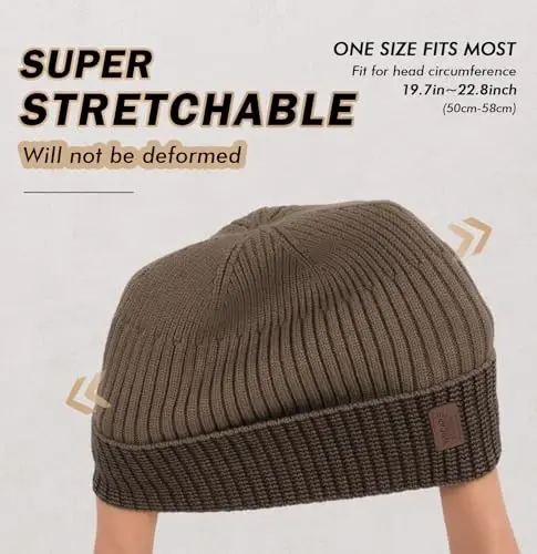 Wmcaps Winter Beanie for Men Women Fleece Lined Hat Warm Cuffed | Ultra soft and cozy feel, unisex knit, ideal for cold weather, holiday gifts, outdoor work, dog walking - 3
