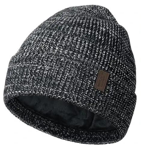 Wmcaps Winter Beanie for Men Women, Soft Warm Fleece Lined Knit Hat | Soft fleece lining, secure fit, ear coverage, windproof, idea for outdoor work,ski, dog walking, daily use, mens gifts - 1