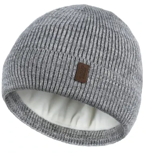 Wmcaps Winter Beanie for Men Women, Soft Warm Fleece Lined Knit Hat | Soft fleece lining, secure fit, ear coverage, windproof, idea for outdoor work,ski, dog walking, daily use, mens gifts - 1