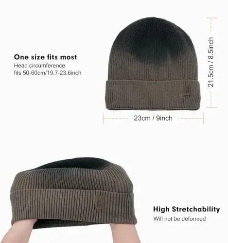 Wmcaps Winter Beanie for Men Women, Soft Warm Fleece Lined Knit Hat | Soft fleece lining, secure fit, ear coverage, windproof, idea for outdoor work,ski, dog walking, daily use, mens gifts - 4