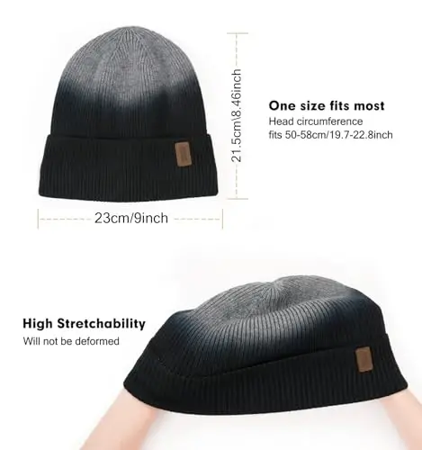 Wmcaps Winter Beanie for Men Women, Soft Warm Fleece Lined Knit Hat | Soft fleece lining, secure fit, ear coverage, windproof, idea for outdoor work,ski, dog walking, daily use, mens gifts - 3