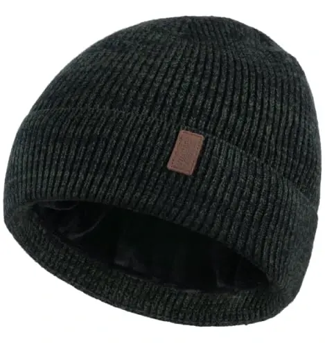 Wmcaps Winter Beanie for Men Women, Soft Warm Fleece Lined Knit Hat | Soft fleece lining, secure fit, ear coverage, windproof, idea for outdoor work,ski, dog walking, daily use, mens gifts - 1