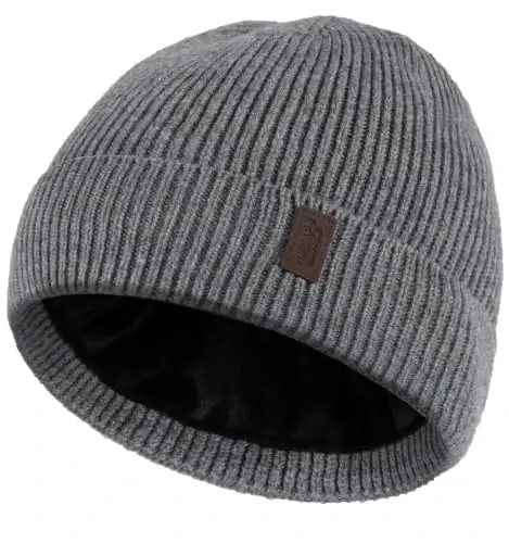Wmcaps Winter Beanie for Men Women, Soft Warm Fleece Lined Knit Hat | Soft fleece lining, secure fit, ear coverage, windproof, idea for outdoor work,ski, dog walking, daily use, mens gifts - 1