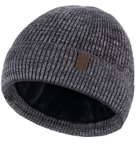 Wmcaps Winter Beanie for Men Women, Soft Warm Fleece Lined Knit Hat | Soft fleece lining, secure fit, ear coverage, windproof, idea for outdoor work,ski, dog walking, daily use, mens gifts - 1