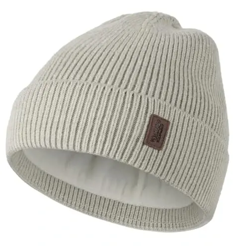 Wmcaps Winter Beanie for Men Women, Soft Warm Fleece Lined Knit Hat | Soft fleece lining, secure fit, ear coverage, windproof, idea for outdoor work,ski, dog walking, daily use, mens gifts - 1
