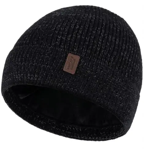 Wmcaps Winter Beanie for Men Women, Soft Warm Fleece Lined Knit Hat | Soft fleece lining, secure fit, ear coverage, windproof, idea for outdoor work,ski, dog walking, daily use, mens gifts - 1
