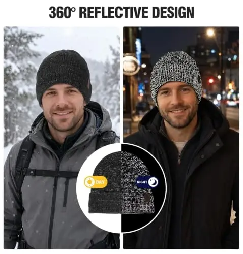 Wmcaps Winter Beanie for Men Women, Soft Warm Fleece Lined Knit Hat | Soft fleece lining, secure fit, ear coverage, windproof, idea for outdoor work,ski, dog walking, daily use, mens gifts - Wmcaps (1)
