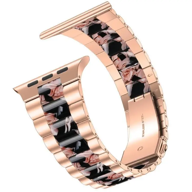 Wolait Compatible with Resin Apple Watch Ultra 2 Band 49mm 46mm 45mm 44mm 42mm 41mm 40mm 38mm, Upgraded Fashion Light Stainless Steel Strap Wristband for iWatch Ultra SE/Series 10/9/8/7/6/5/4/3 - 3