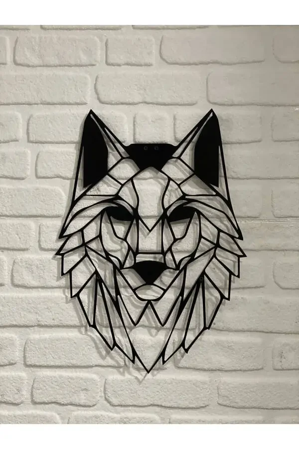 Wolf Head Wooden Decorative Laser Cut Wall Decor - 1