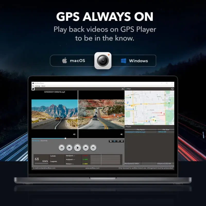 WolfBox Mirror Dash Cam, 12