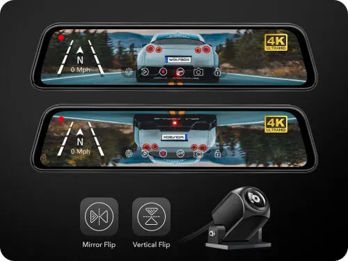 WolfBox Mirror Dash Cam, 12