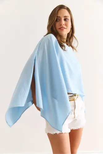 Woman Blue Bustier Versatile Pan - 5