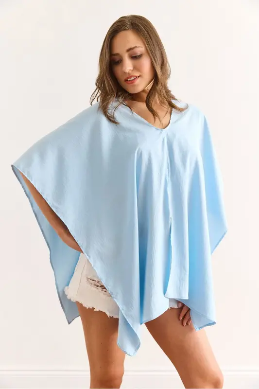 Woman Blue Bustier Versatile Pan - 7