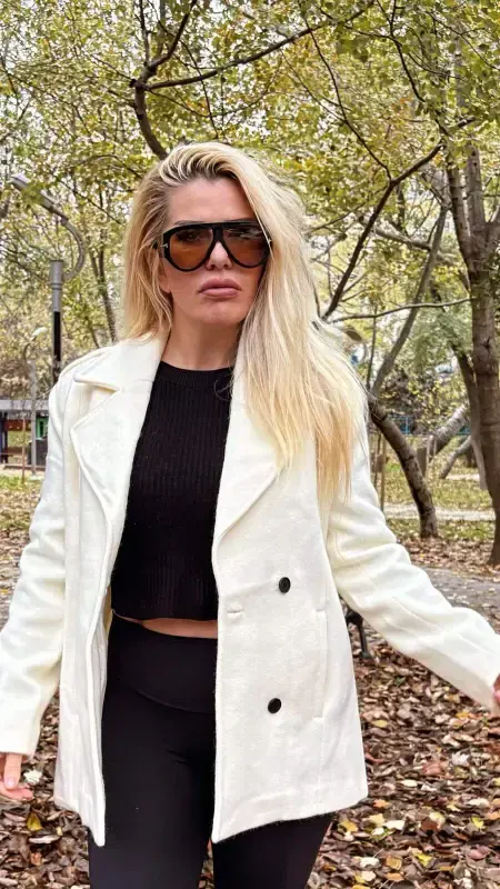 Woman Cachet Coat White753 - 1