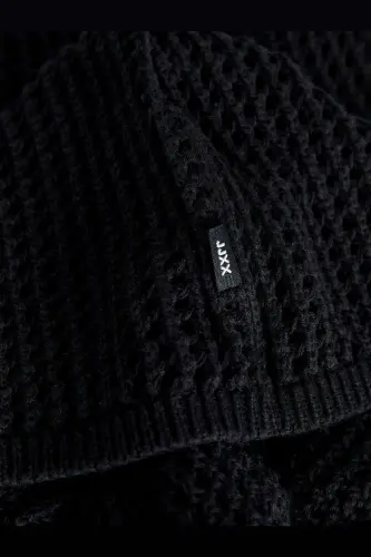 Woman Crop Crochet Sweater - Presley-Black - 5
