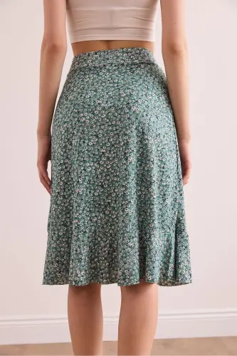 Woman Daisy Mint Green Ruffled Corduroy Oversize - 6