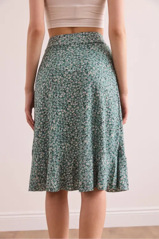 Woman Daisy Mint Green Ruffled Corduroy Oversize - 6