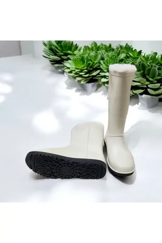 Woman Fashion Snow Winter Rain Boots-BEIGE - 2