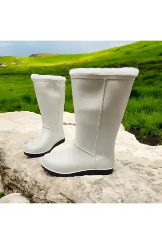 Woman Fashion Snow Winter Rain Boots-BEIGE - 3