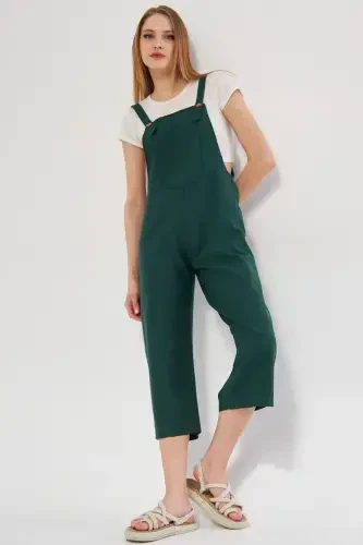 Woman Gardener Jumpsuit ARM-20K001117-Emerald - ARMONIKA (1)