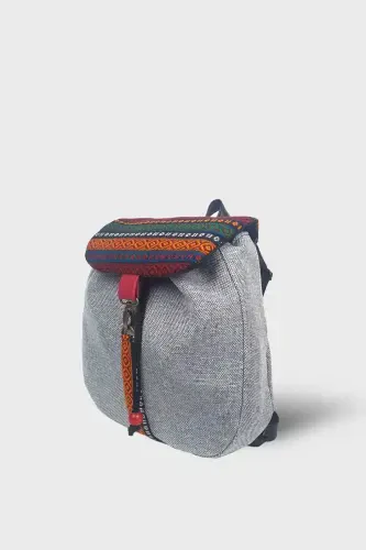 Woman Gray Backpack Ksırt04-Trabzon - 4