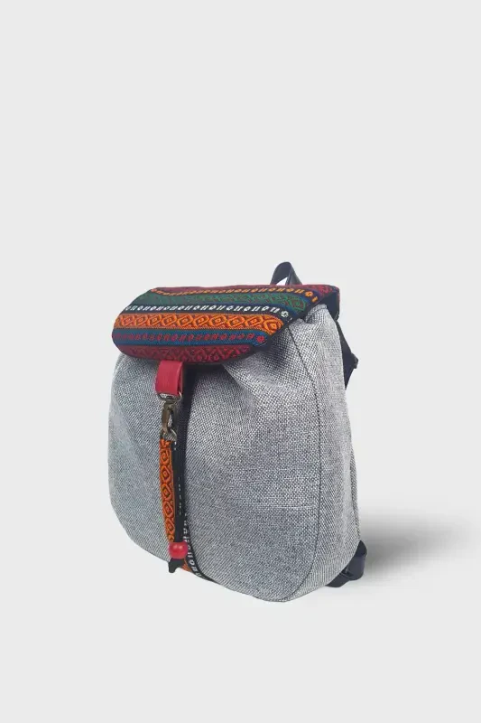 Woman Gray Backpack Ksırt04-Trabzon - 4