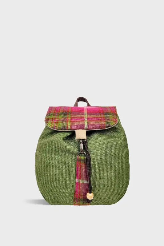 Woman Green Backpack-GreenPink - AYŞE TEYZE'NIN ÇANTALARI