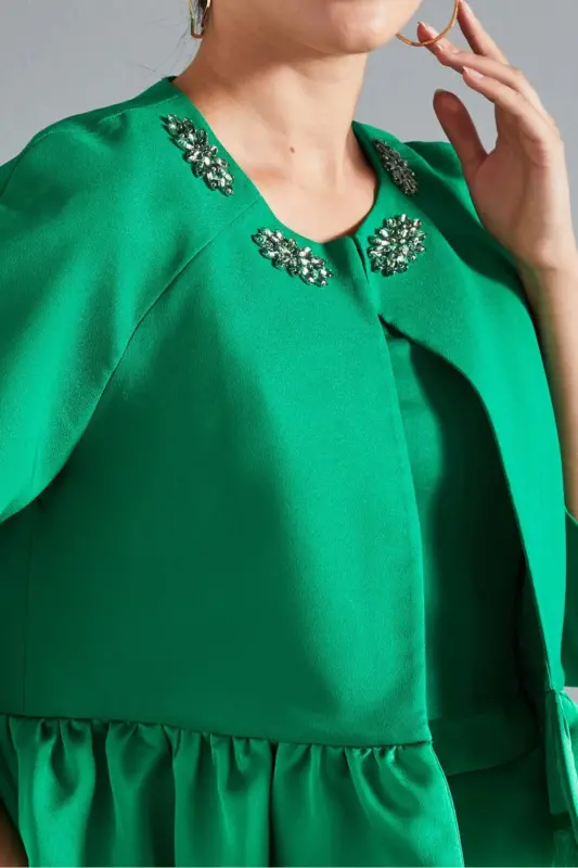 Woman Green Bolero 37113 - 3
